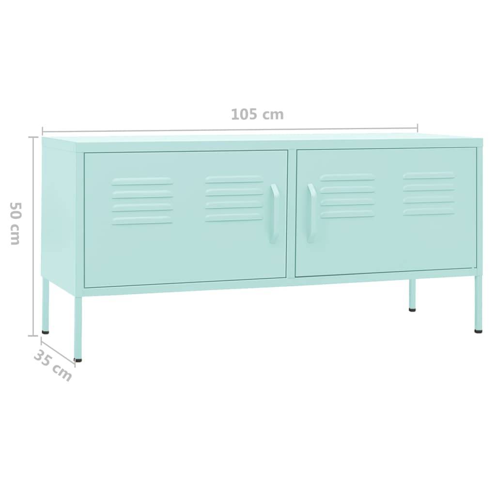 vidaXL TV-Schrank Minzgrün 105x35x50 cm Stahl
