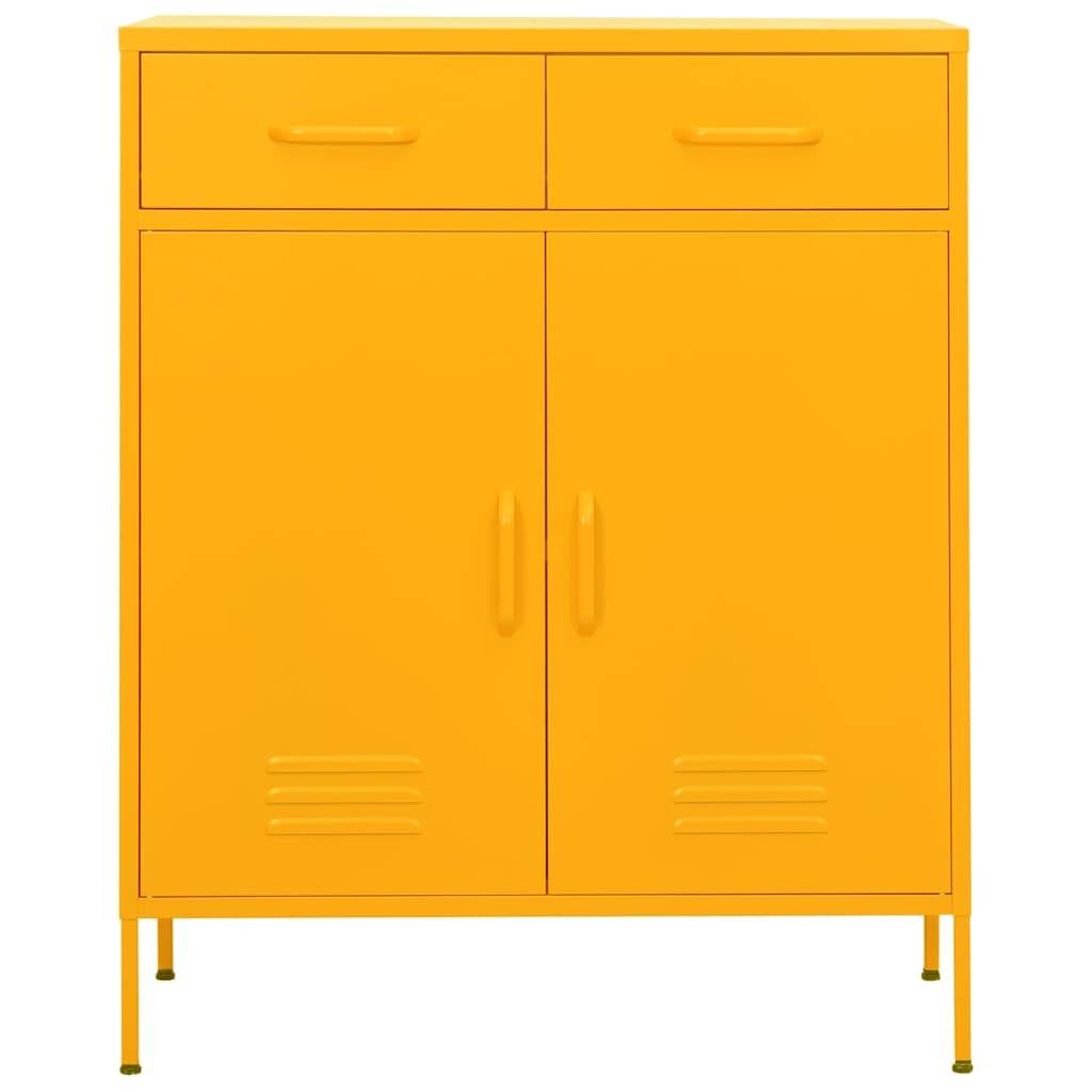 vidaXL Lagerschrank Senfgelb 80x35x101,5 cm Stahl
