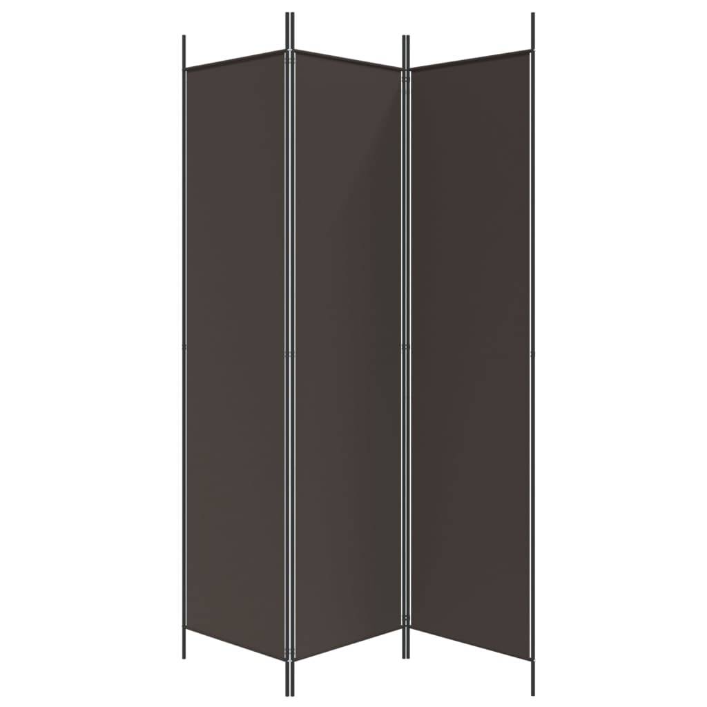 vidaXL 3-tlg. Paravent Braun 150x200 cm Stoff