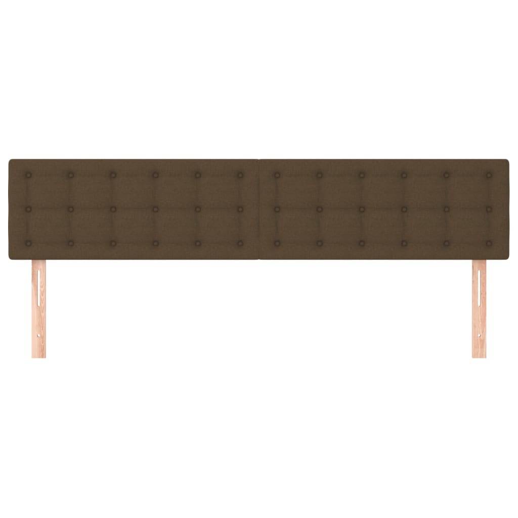 vidaXL Kopfteile 2 Stk. Dunkelbraun 80x5x78/88 cm Stoff