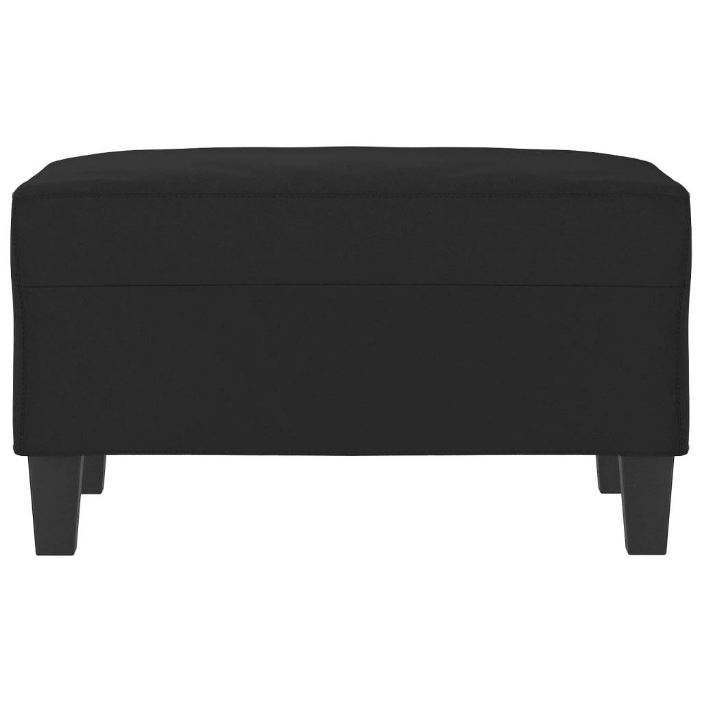vidaXL Fußhocker Schwarz 70x55x41 cm Mikrofasergewebe
