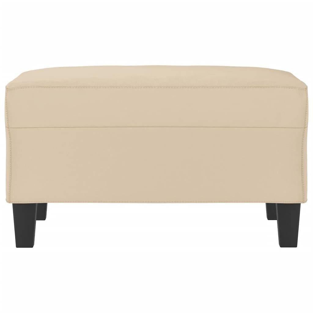 vidaXL Fußhocker Creme 70x55x41 cm Mikrofasergewebe