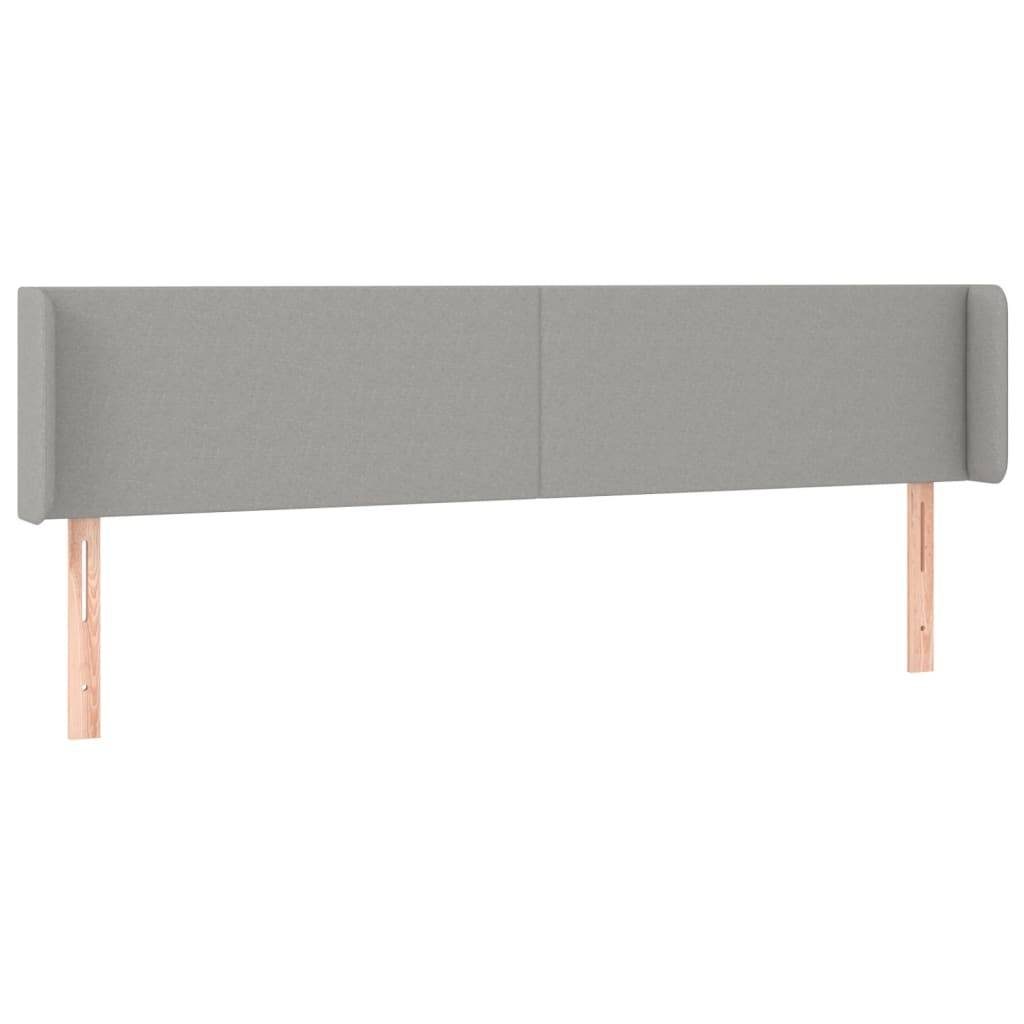 vidaXL LED Kopfteil Hellgrau 183x16x78/88 cm Stoff