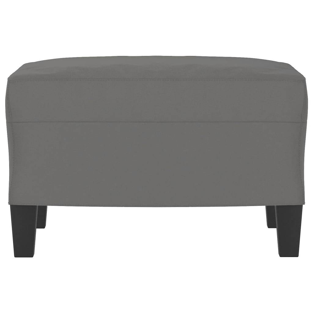 vidaXL Fußhocker Dunkelgrau 60x50x41 cm Mikrofasergewebe