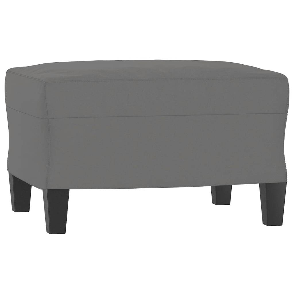 vidaXL Fußhocker Dunkelgrau 60x50x41 cm Mikrofasergewebe