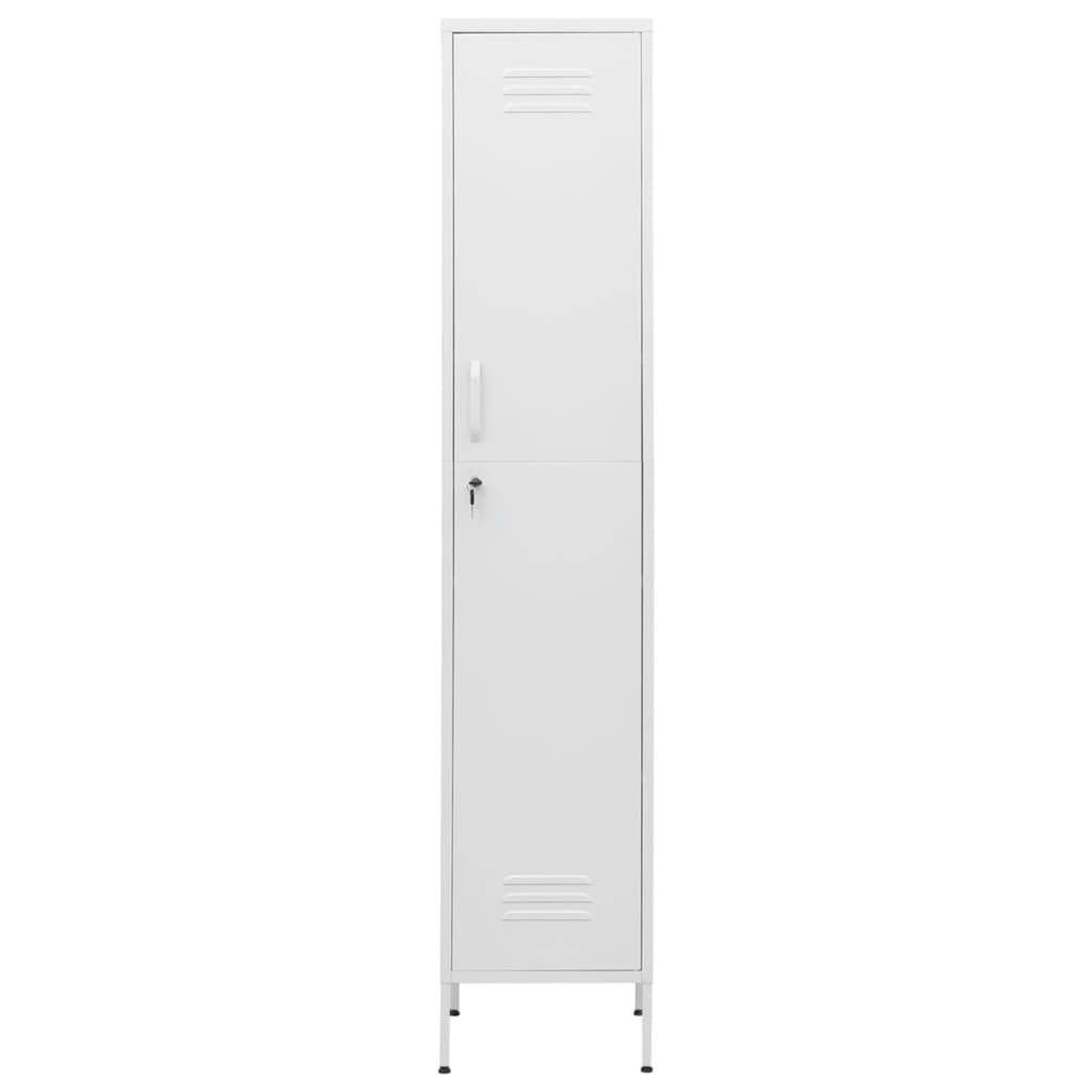 vidaXL Schließfachschrank Weiß 35x46x180 cm Stahl