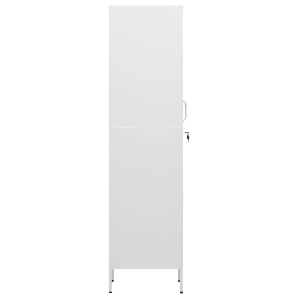 vidaXL Schließfachschrank Weiß 35x46x180 cm Stahl