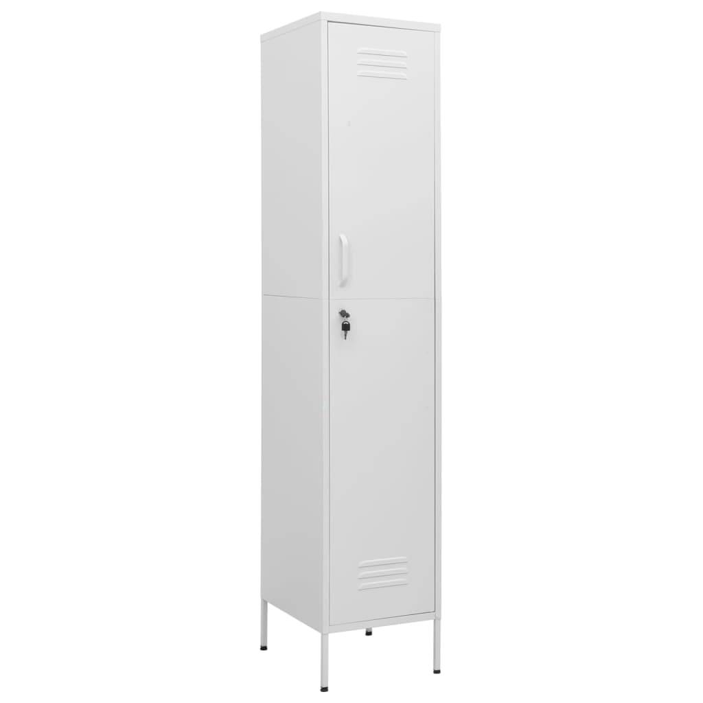 vidaXL Schließfachschrank Weiß 35x46x180 cm Stahl