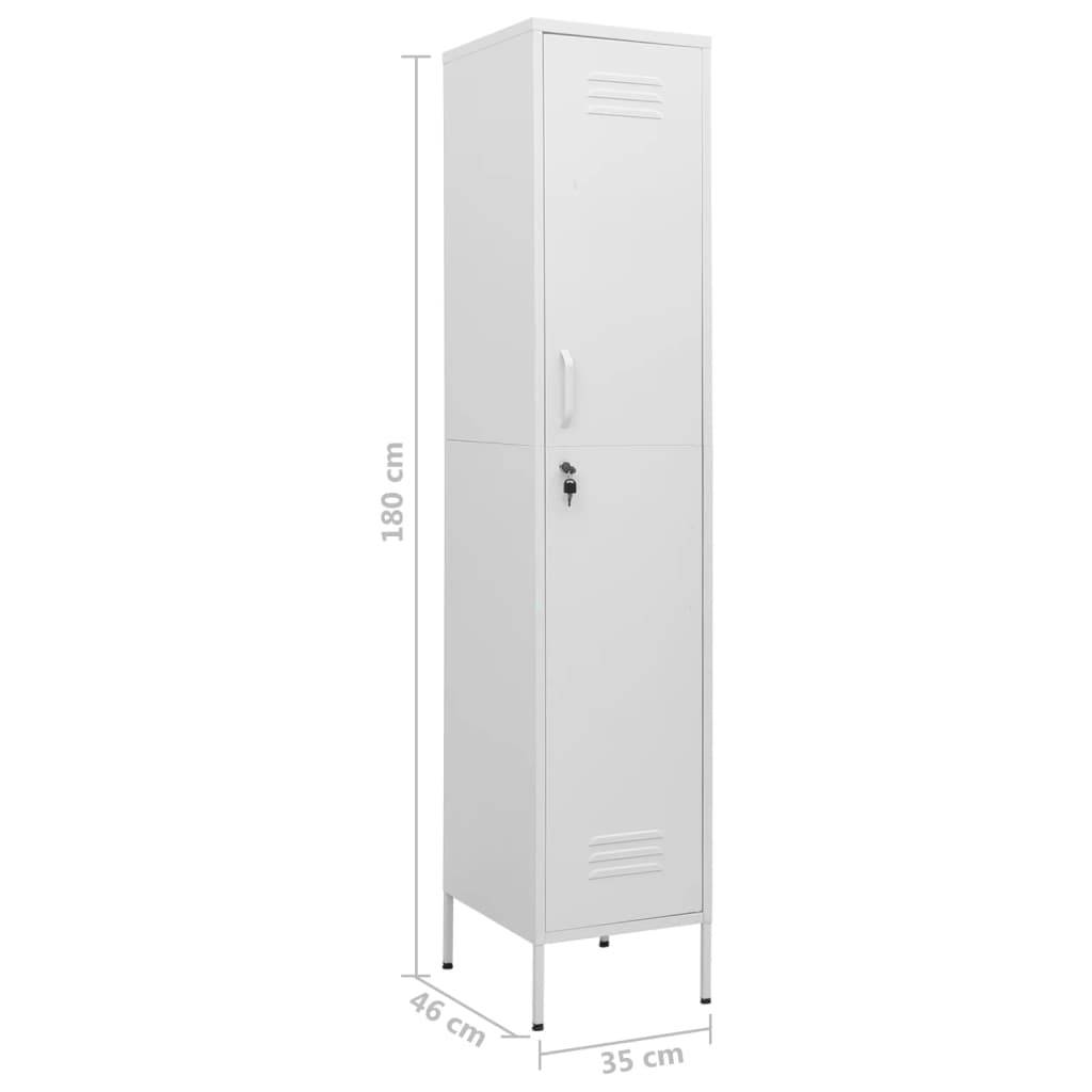 vidaXL Schließfachschrank Weiß 35x46x180 cm Stahl