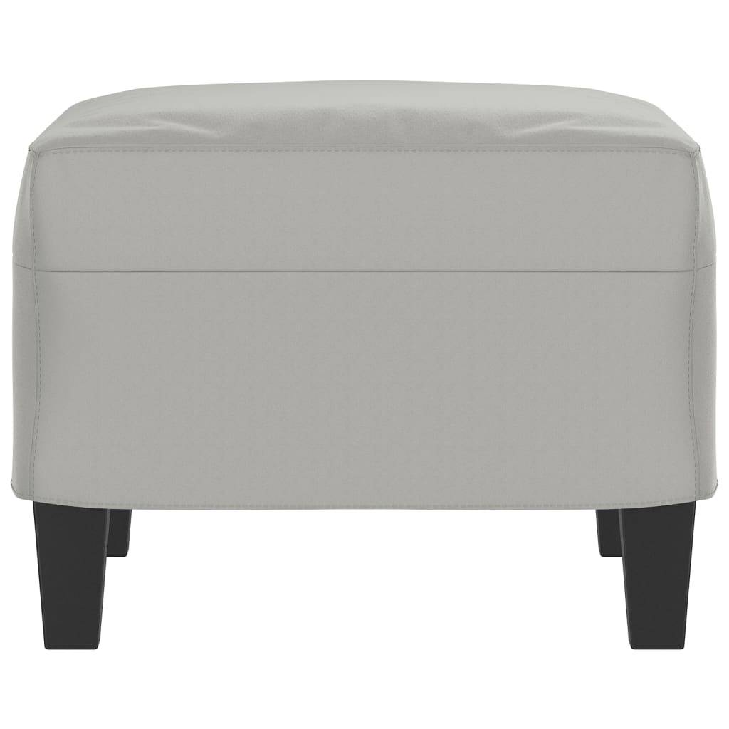 vidaXL Fußhocker Hellgrau 60x50x41 cm Mikrofasergewebe