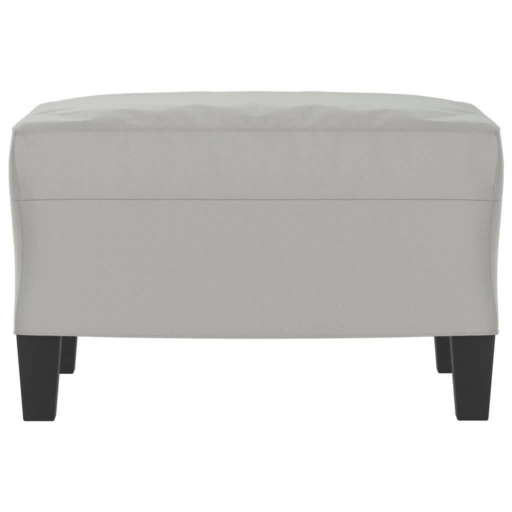 vidaXL Fußhocker Hellgrau 60x50x41 cm Mikrofasergewebe