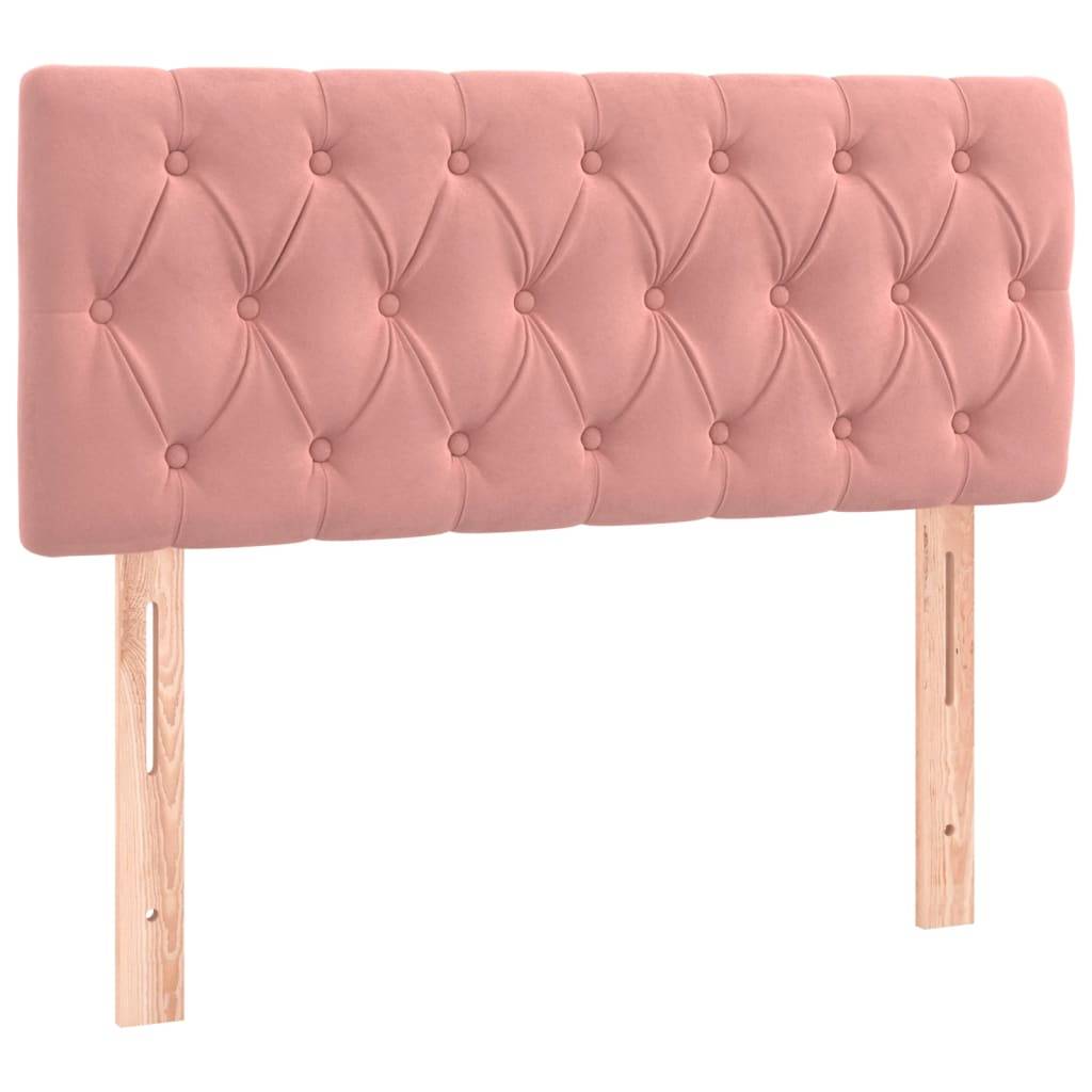 vidaXL LED Kopfteil Rosa 90x7x78/88 cm Samt