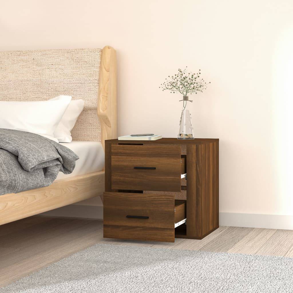 vidaXL Wand-Nachttisch Braun Eichen-Optik 50x36x47 cm