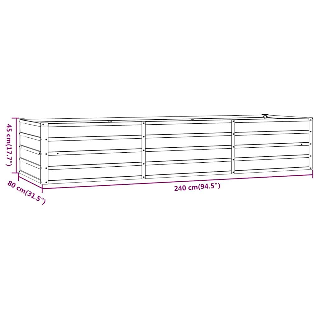 vidaXL Hochbeet Rostig 240x80x45 cm Cortenstahl