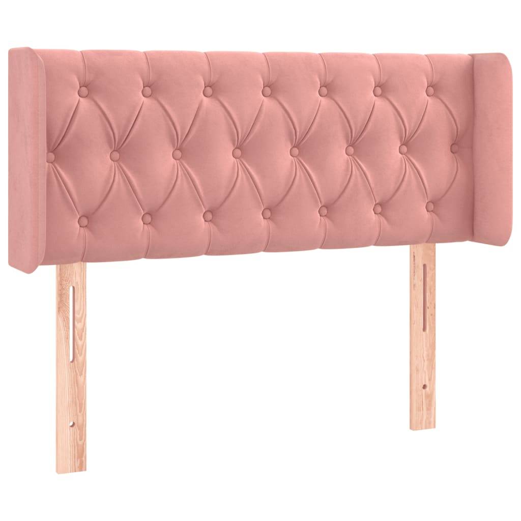 vidaXL LED Kopfteil Rosa 93x16x78/88 cm Samt