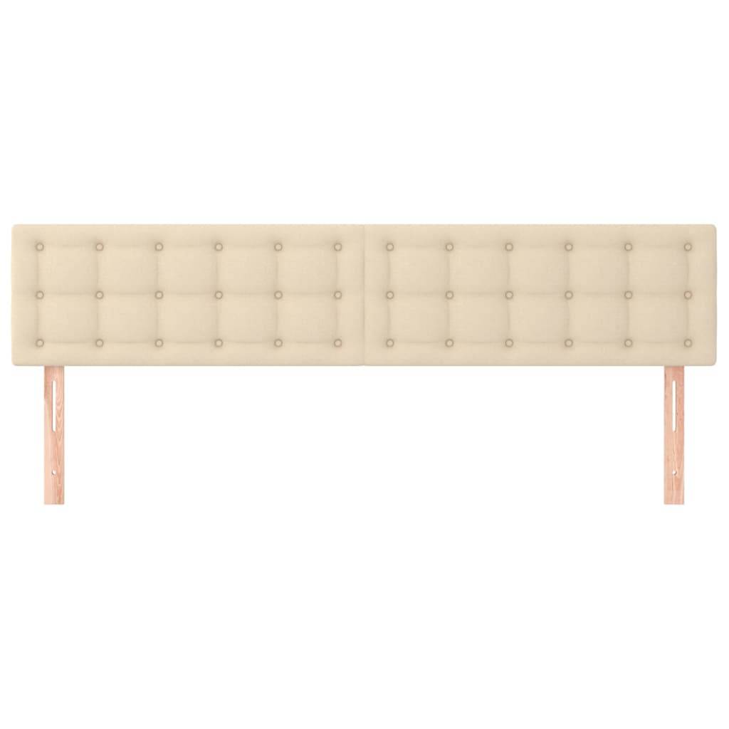 vidaXL Kopfteile 2 Stk. Creme 80x5x78/88 cm Stoff