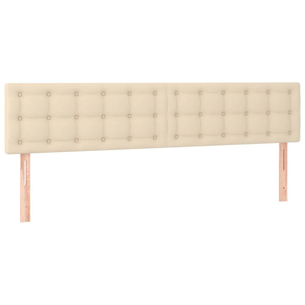 vidaXL LED Kopfteil Creme 180x5x78/88 cm Stoff