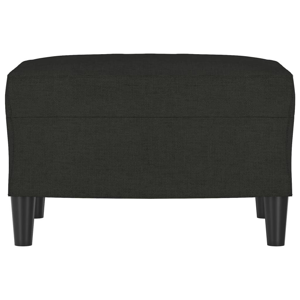 vidaXL Fußhocker Schwarz 60x50x41 cm Stoff