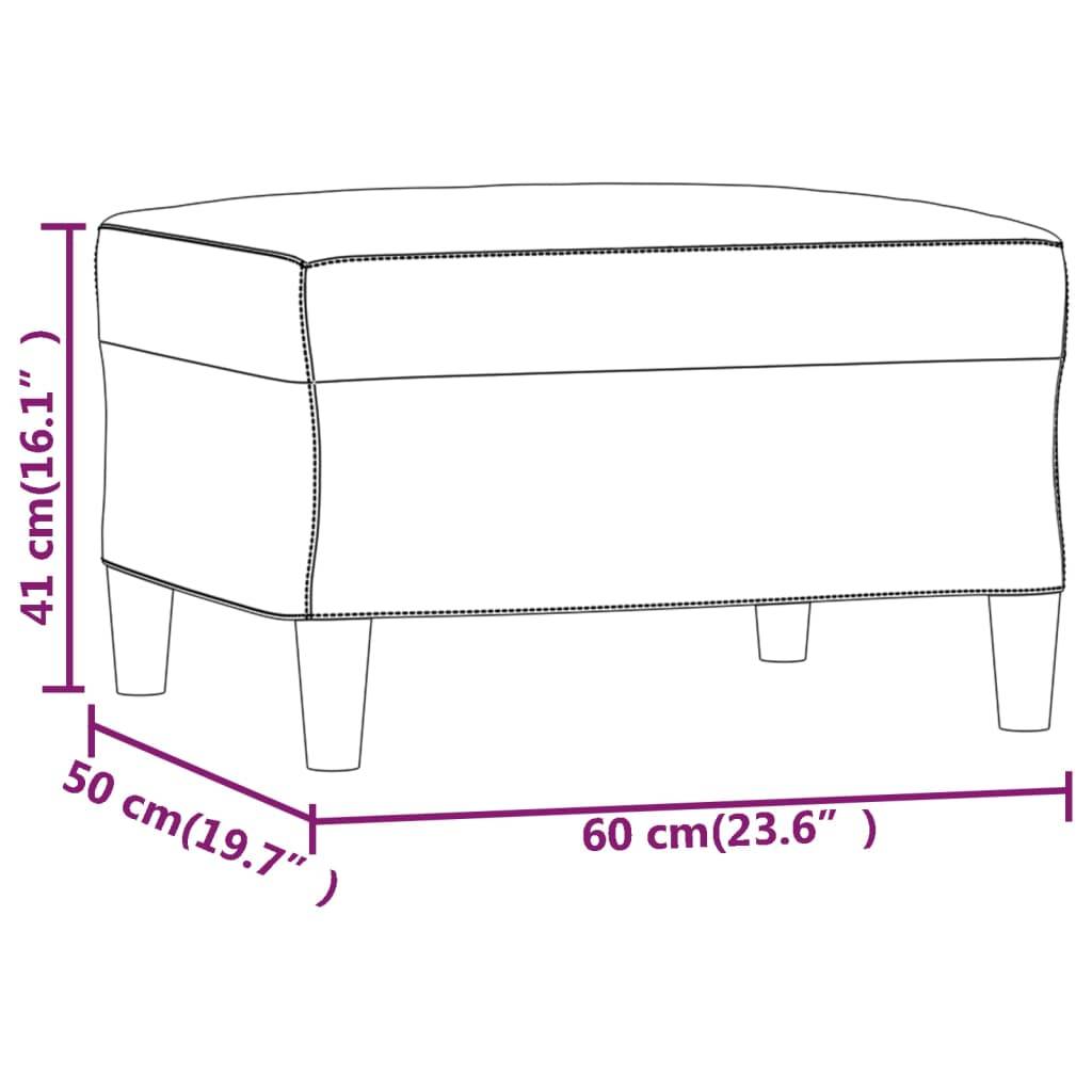 vidaXL Fußhocker Weinrot 60x50x41 cm Stoff