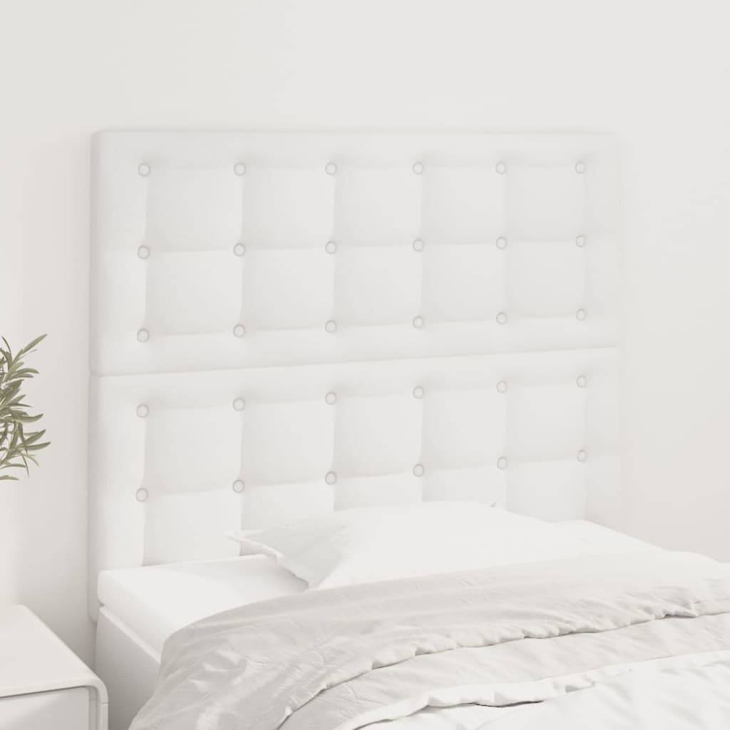 vidaXL Kopfteile 2 Stk. Weiß 80x5x78/88 cm Kunstleder