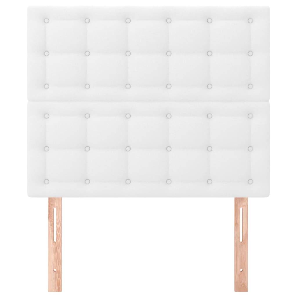 vidaXL Kopfteile 2 Stk. Weiß 80x5x78/88 cm Kunstleder