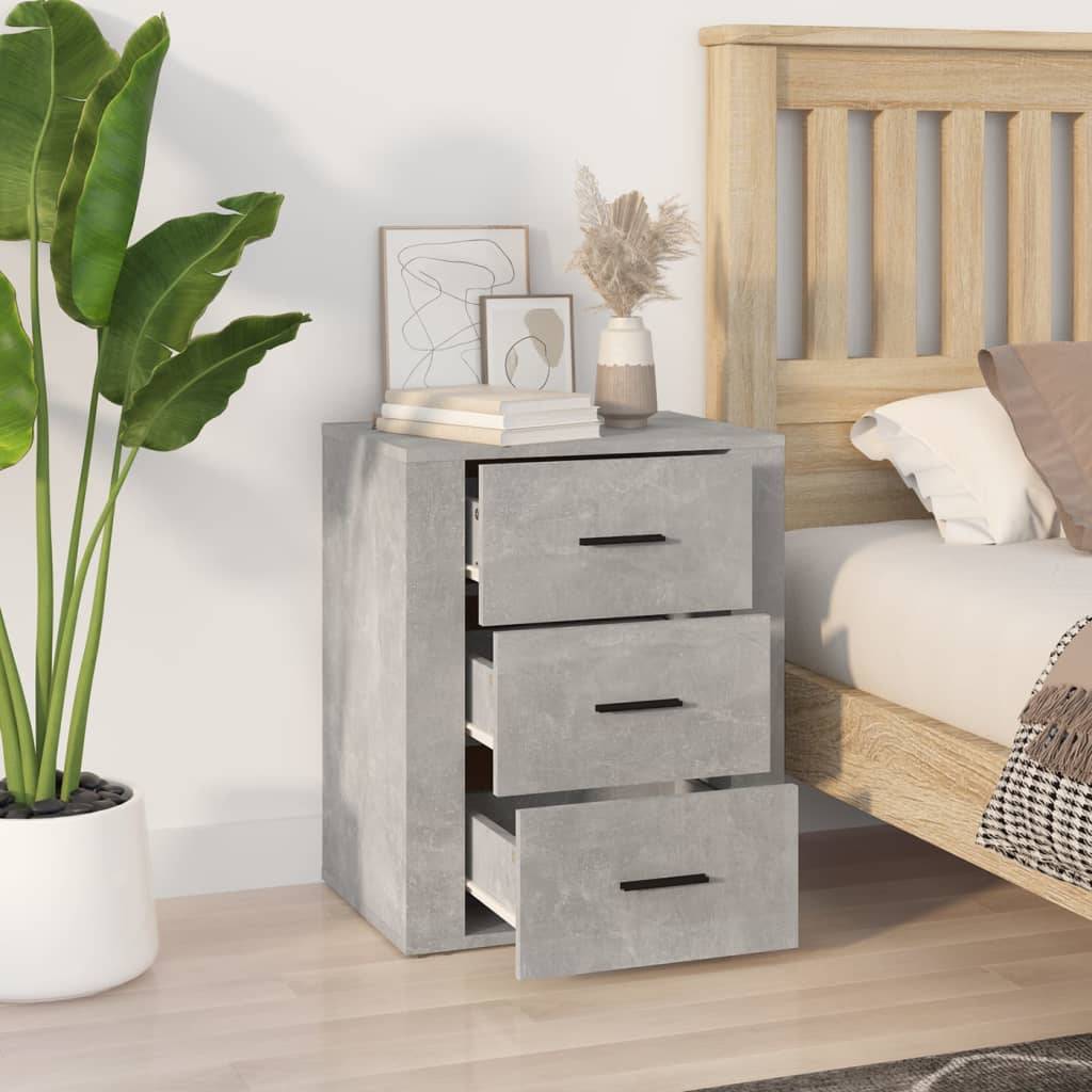 vidaXL Nachttisch Betongrau 50x36x60 cm Holzwerkstoff