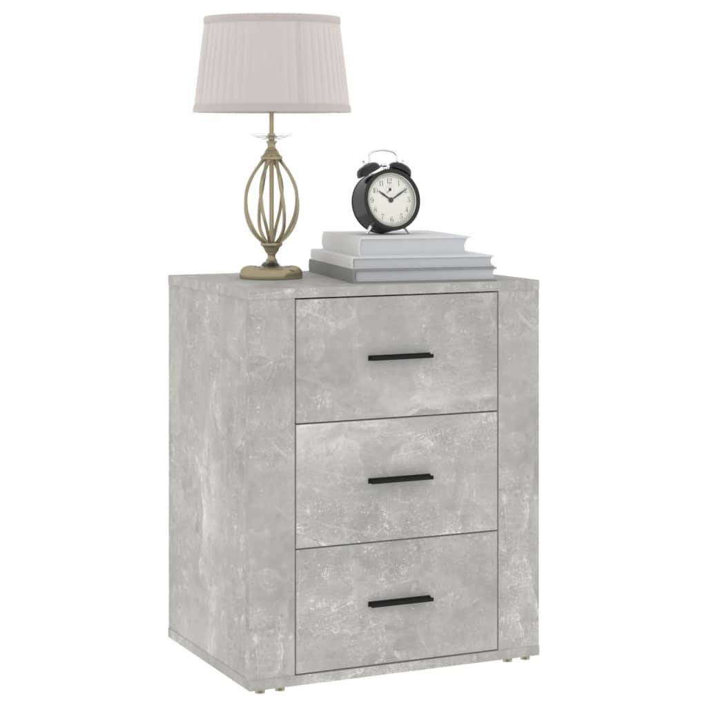 vidaXL Nachttisch Betongrau 50x36x60 cm Holzwerkstoff