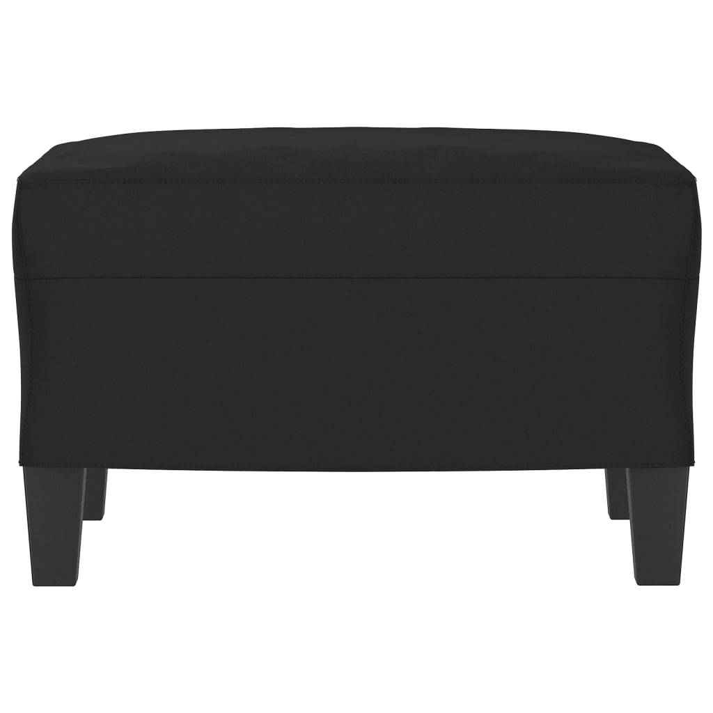 vidaXL Fußhocker Schwarz 60x50x41 cm Mikrofasergewebe