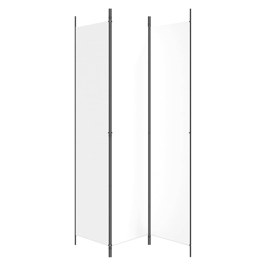 vidaXL 3-tlg. Paravent Weiß 150x220 cm Stoff