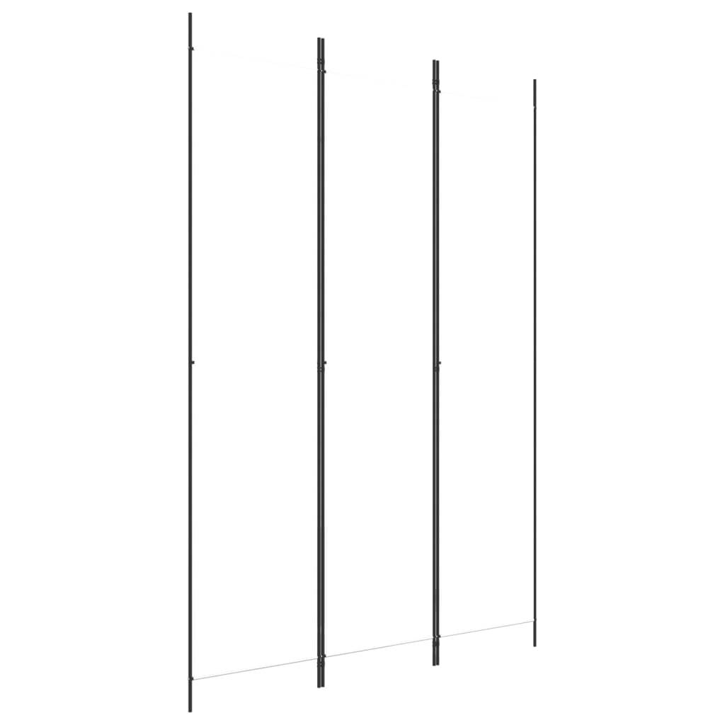 vidaXL 3-tlg. Paravent Weiß 150x220 cm Stoff
