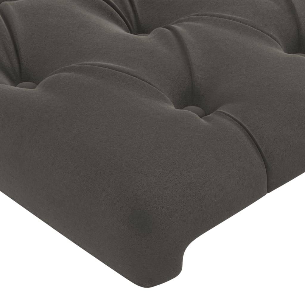 vidaXL Kopfteile 2 Stk. Dunkelgrau 80x7x78/88 cm Samt