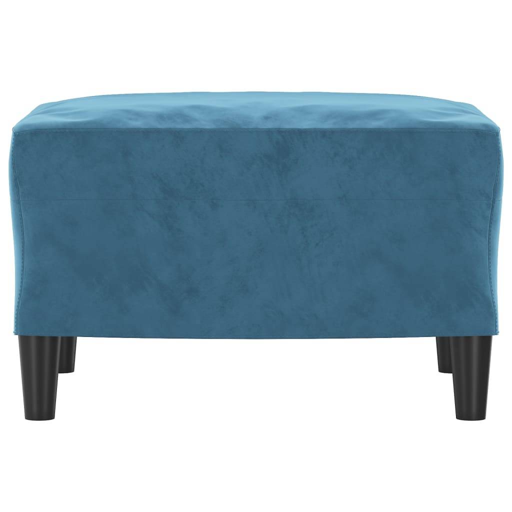 vidaXL Fußhocker Blau 60x50x41 cm Samt