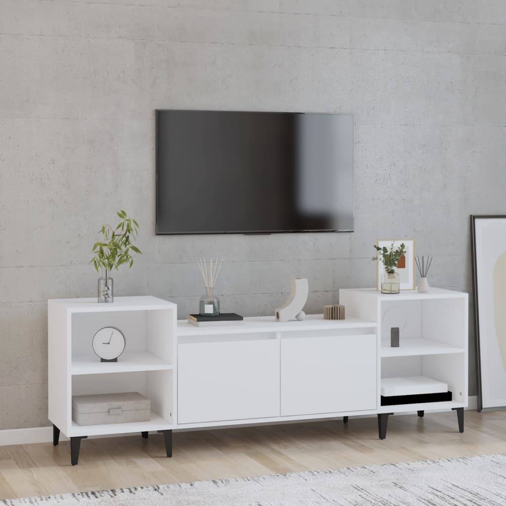 vidaXL TV-Schrank Weiß 160x35x55 cm Holzwerkstoff