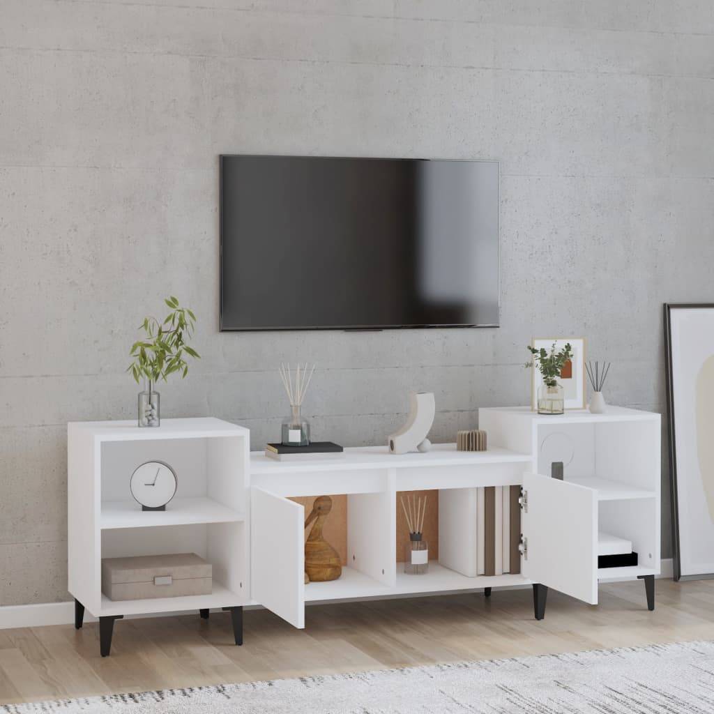 vidaXL TV-Schrank Weiß 160x35x55 cm Holzwerkstoff