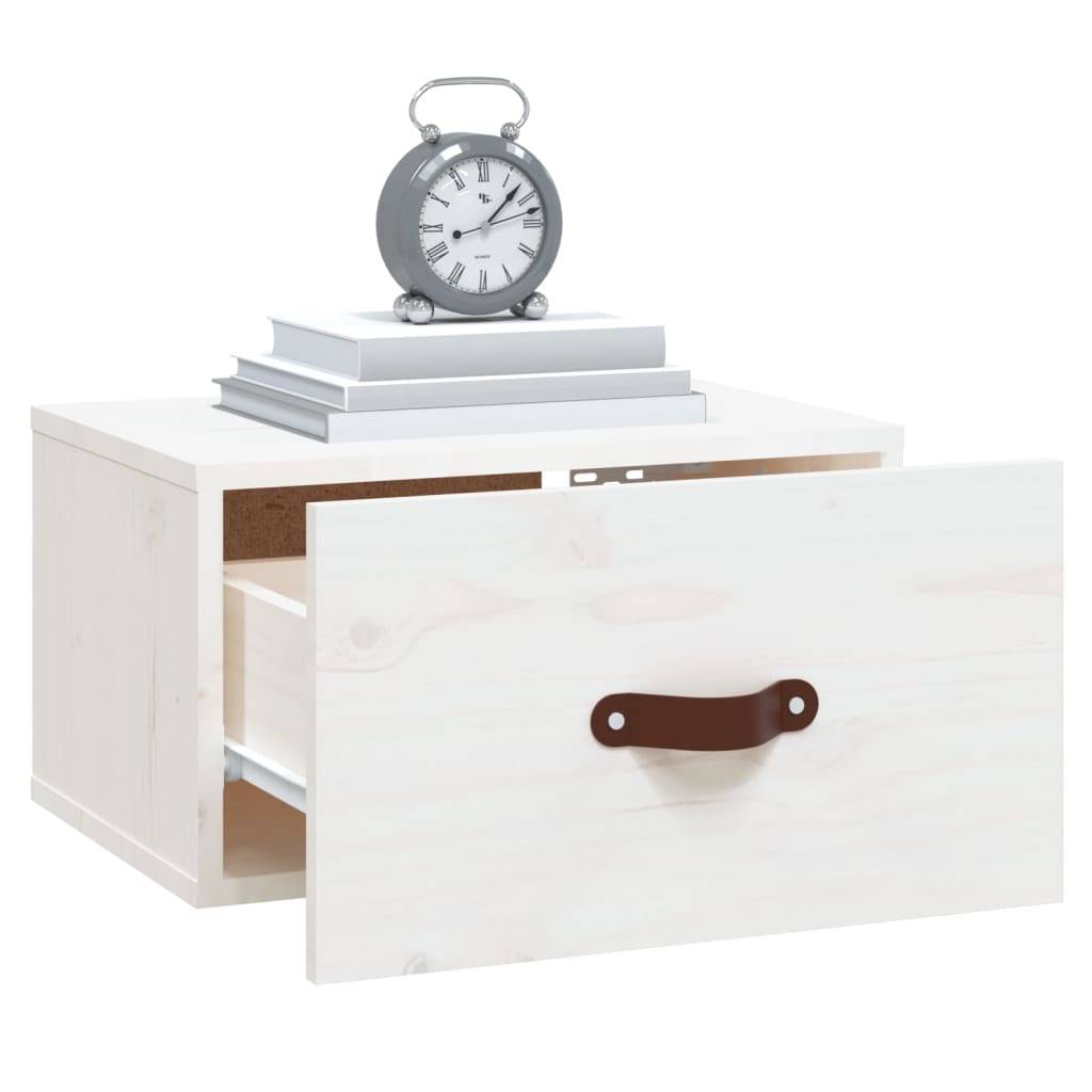 vidaXL Wand-Nachttisch Weiß 40x29,5x22 cm