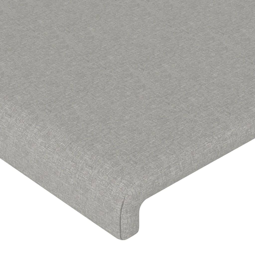 vidaXL LED Kopfteil Hellgrau 80x5x118/128 cm Stoff