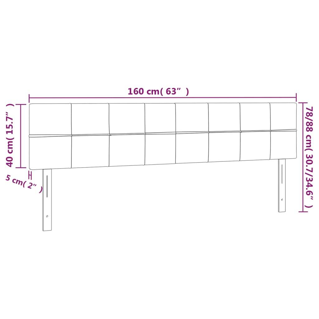 vidaXL Kopfteile 2 Stk. Dunkelblau 80x5x78/88 cm Samt