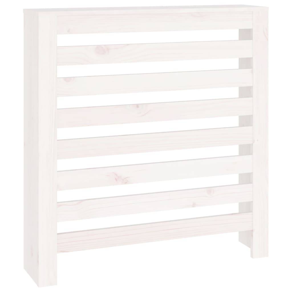 vidaXL Heizkörperverkleidung Weiß 79,5x19x84 cm Massivholz Kiefer
