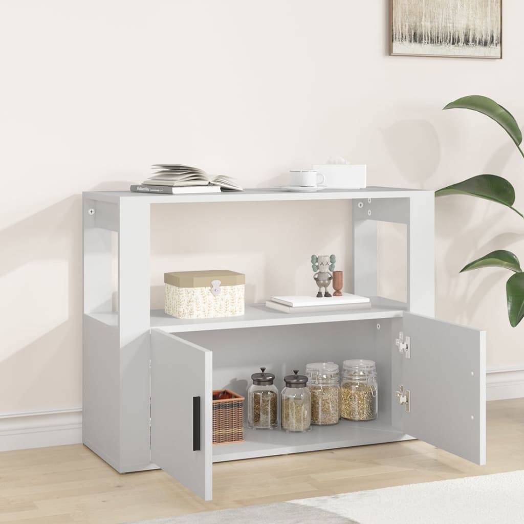 vidaXL Sideboard Weiß 80x30x60 cm Holzwerkstoff