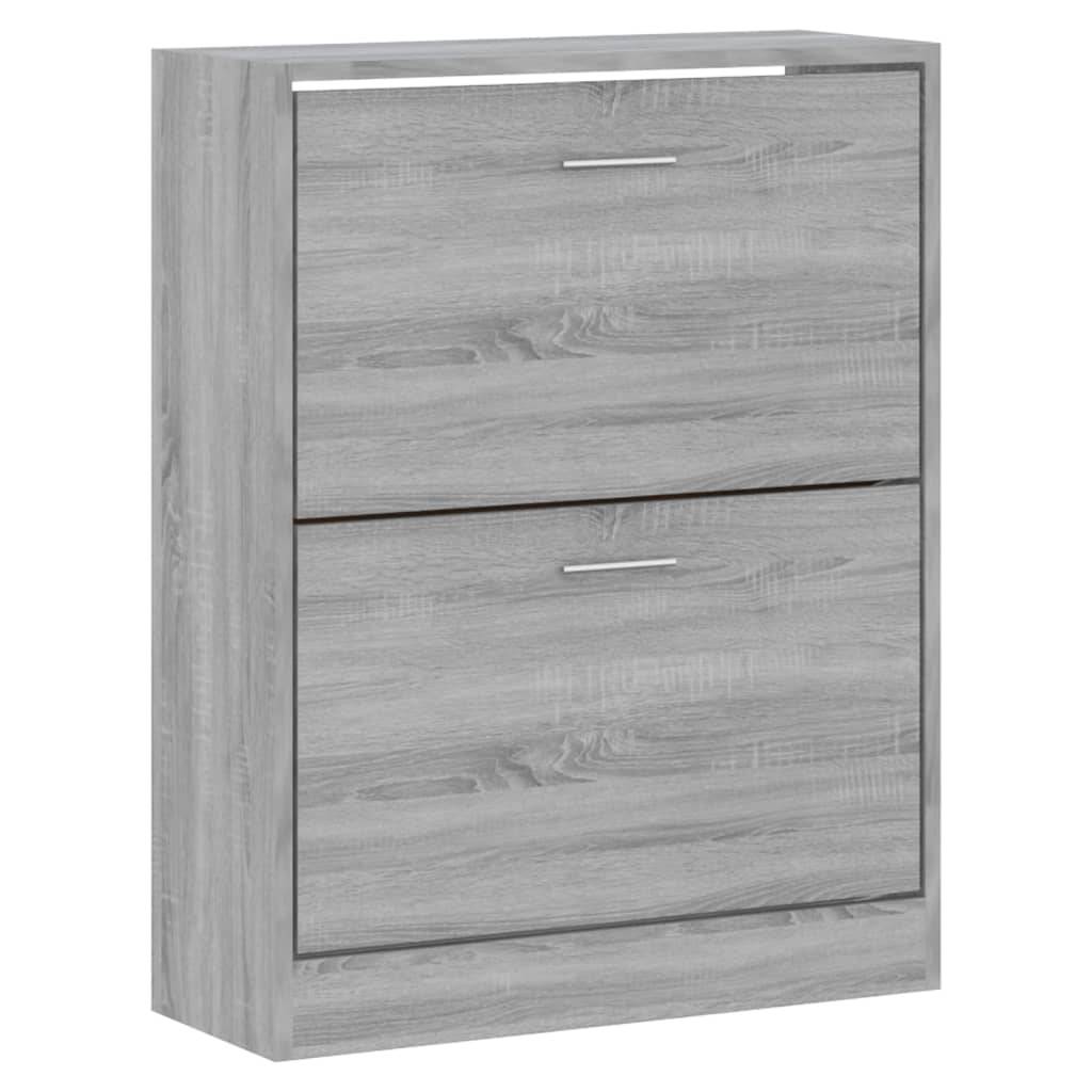 vidaXL Schuhschrank Grau Sonoma 63x24x81 cm Holzwerkstoff
