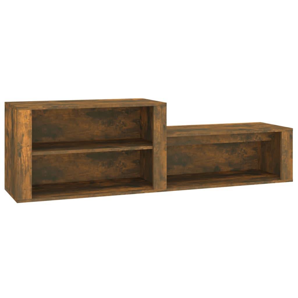 vidaXL Schuhschrank Räuchereiche 150x35x45 cm Holzwerkstoff