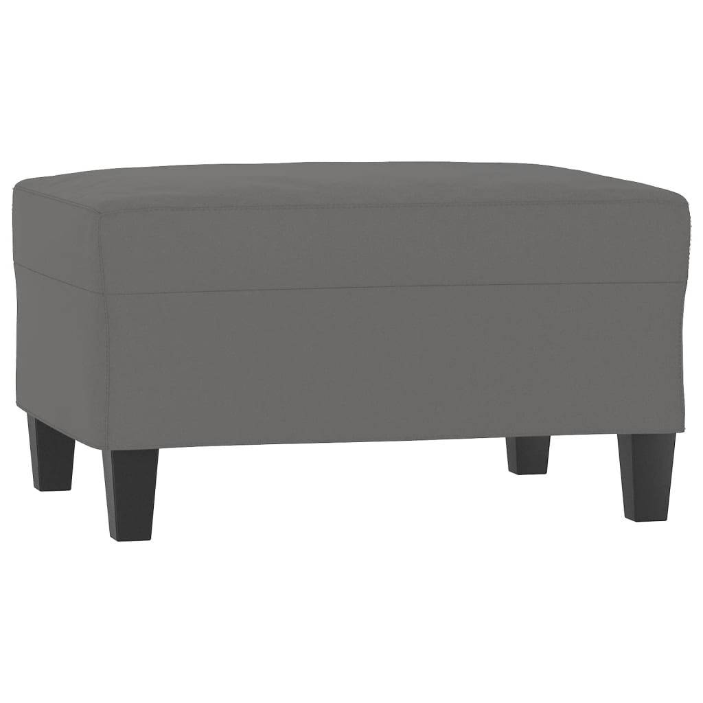 vidaXL Fußhocker Dunkelgrau 70x55x41 cm Mikrofasergewebe