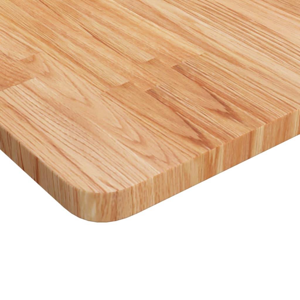 vidaXL Tischplatte Quadratisch Hellbraun 90x90x2,5cm Behandelte Eiche