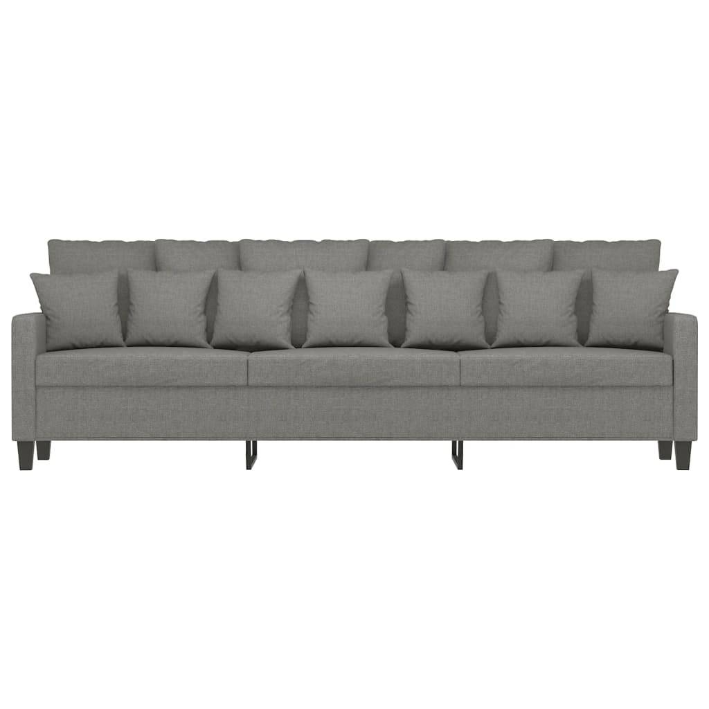 vidaXL 3-Sitzer-Sofa Dunkelgrau 210 cm Stoff