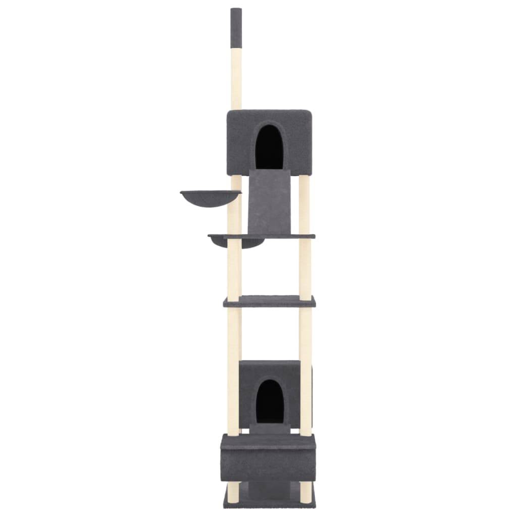 vidaXL Kratzbaum Deckenhoch Dunkelgrau 277-303 cm