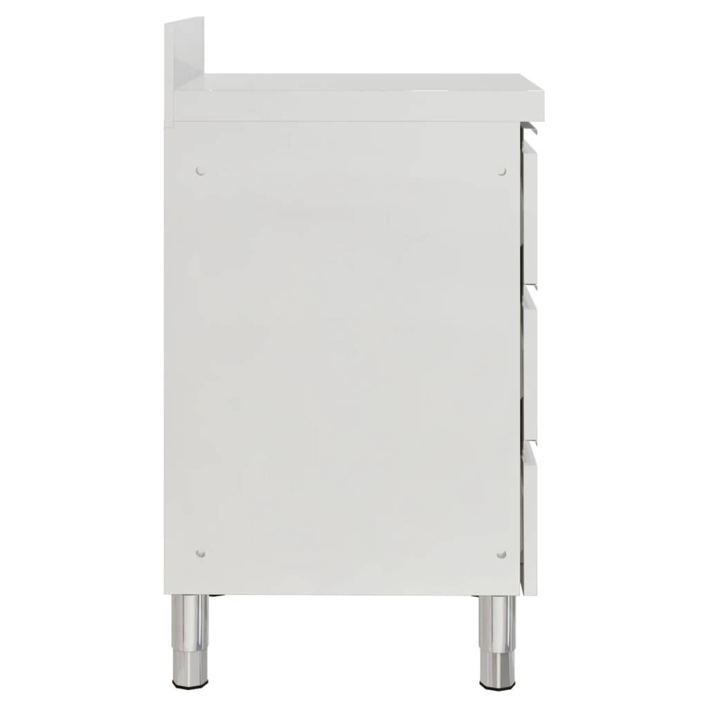 vidaXL Gastro-Küchenschrank mit 3 Schubladen Edelstahl