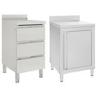 vidaXL Gastro-Küchenschränke 2 Stk. Edelstahl vidaXL Gastro-Küchenschränke 2 Stk. Edelstahl