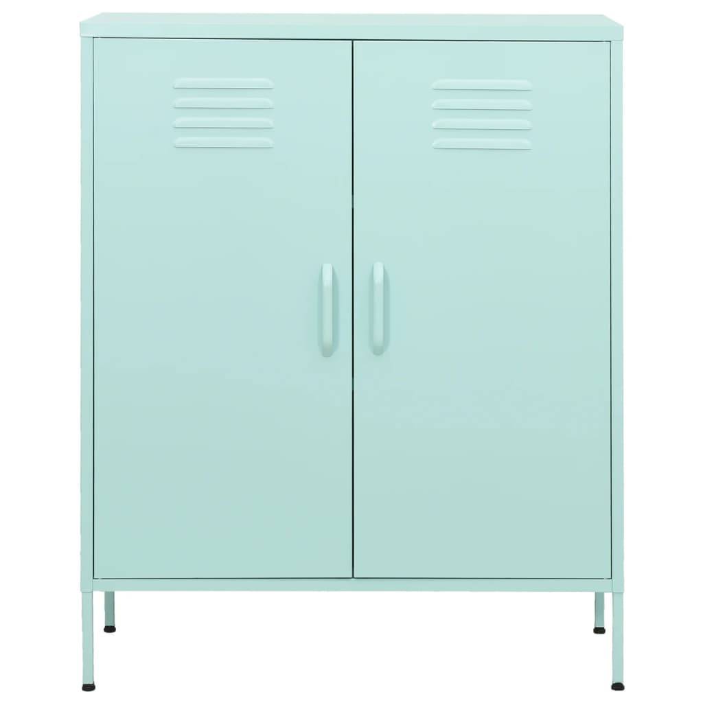 vidaXL Lagerschrank Minzgrün 80x35x101,5 cm Stahl