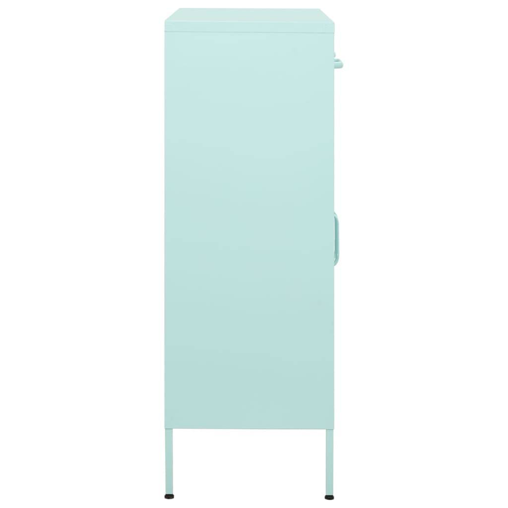 vidaXL Lagerschrank Minzgrün 80x35x101,5 cm Stahl