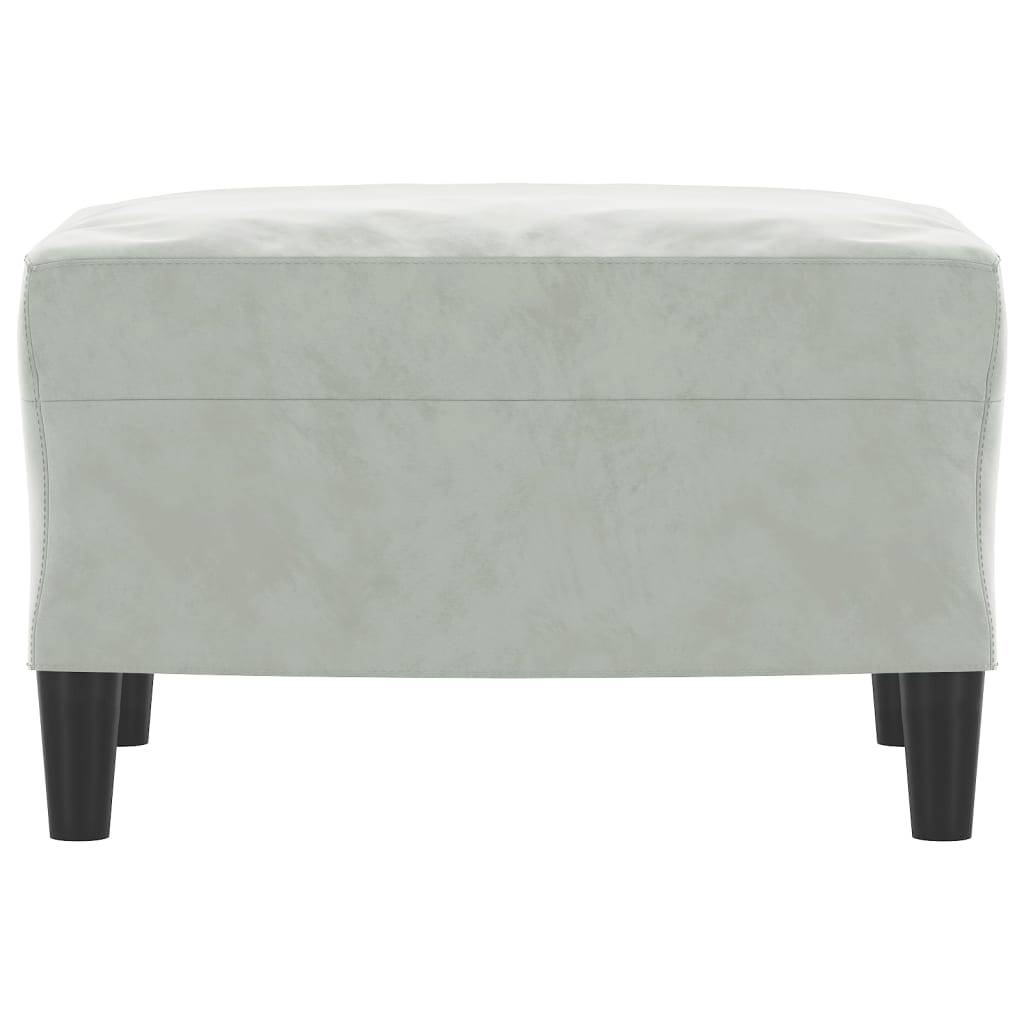 vidaXL Fußhocker Hellgrau 60x50x41 cm Samt